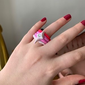 FREE ADD ON Handmade Pink Star Clay Ring - size 7